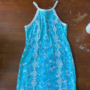 Lilly Pulitzer Blue and White Floral dress